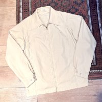 70's【ビンテージ】【LONDON FOG】【ロンドンフォグ】【ライトベージュ】【ジップアップブルゾン】【ジップアップジャケット】【US40-long】 