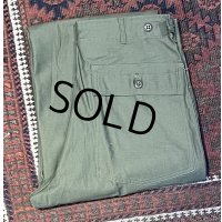 デッドストック【60's】【米軍実物】U.S.ARMY【ビンテージ】OG107【ベイカーパンツ】サイドアジャスター付き【ユーティリティパンツ】【32ｘ33】 