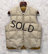 〜80's【ビンテージ】【Eddie Bauer】【エディーバウアー】【ベージュ】スカイライナー 黒タグ ダウン【ダウンベスト】【US40】 