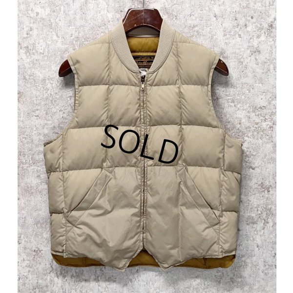 画像1: 〜80's【ビンテージ】【Eddie Bauer】【エディーバウアー】【ベージュ】スカイライナー 黒タグ ダウン【ダウンベスト】【US40】 