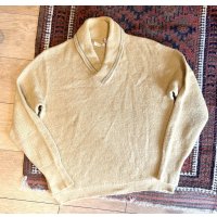 ビンテージ【RALPH JACODINE】【ウールｘモヘア】【ショールカラーセーター】【サイズM程度】 
