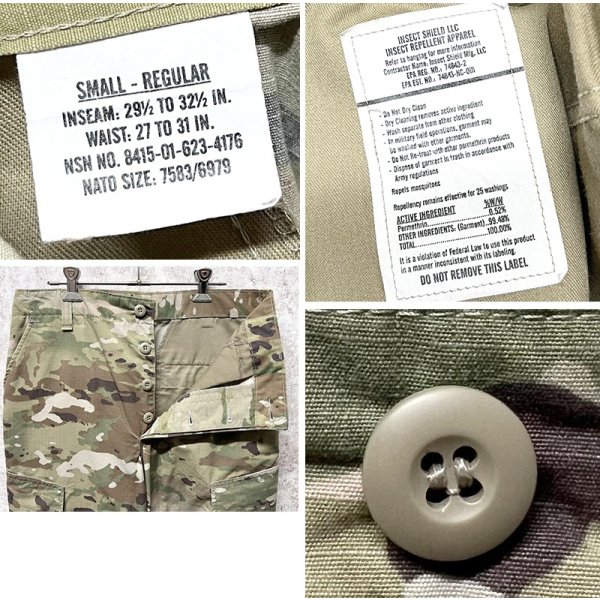 画像2: 【米軍実物】【ビンテージ】【U.S.ARMY】マルチカム【ACU】【インセクトガード】【コンバットパンツ 】【コンバットトラウザー】【S-R】  