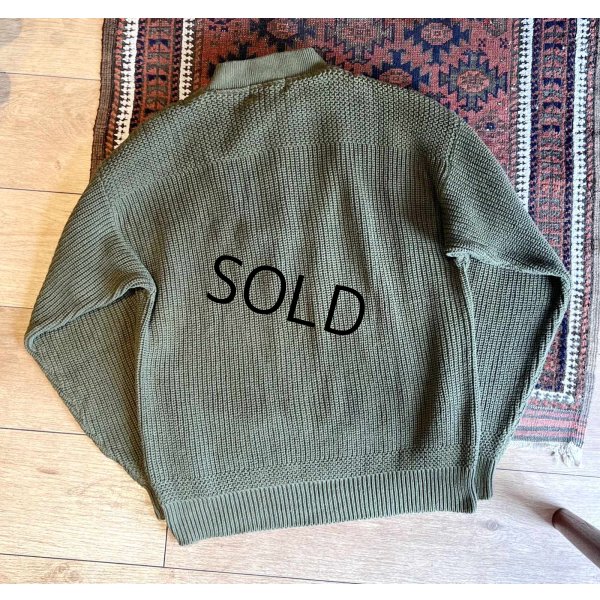 画像3: 【〜90's】【ビンテージ】【エディーバウアー】ODカラー【ヘンリーネックコットンセーター】【サイズＭ】 