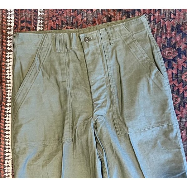 画像3: デッドストック【60's】【米軍実物】U.S.ARMY【ビンテージ】OG107【ベイカーパンツ】サイドアジャスター付き【ユーティリティパンツ】【32ｘ33】 