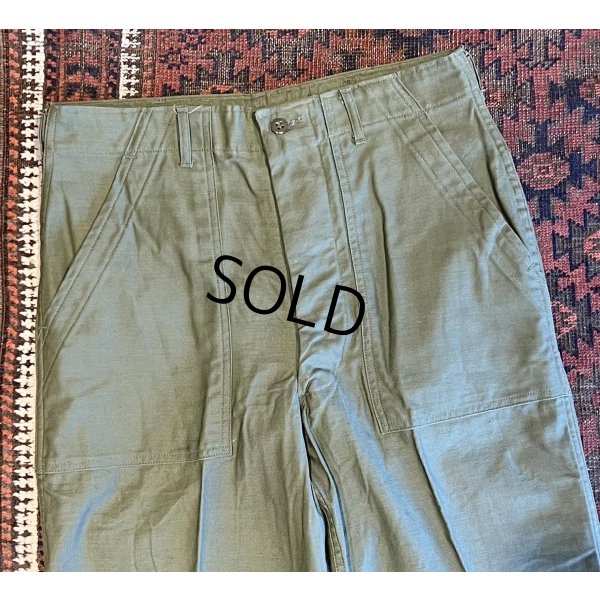 画像3: デッドストック【60's】【米軍実物】U.S.ARMY【ビンテージ】OG107【ベイカーパンツ】サイドアジャスター付き【ユーティリティパンツ】【32ｘ33】 