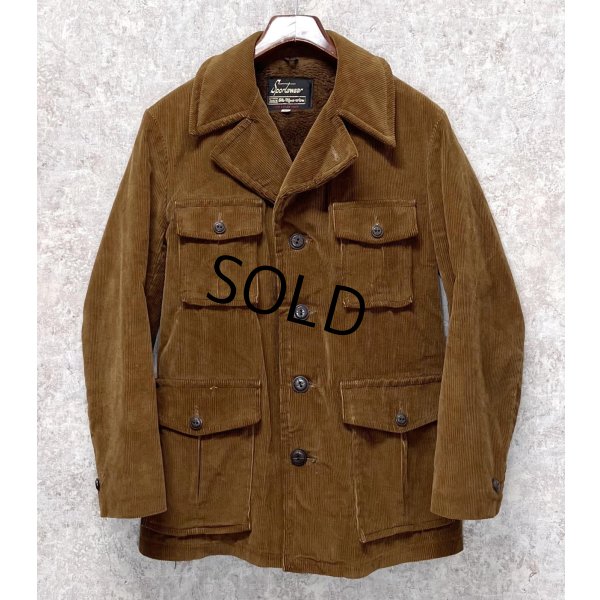 画像1: 【ビンテージ】【シアーズ製】【ブラウン】【裏ボア付き】【コーデュロイジャケット】【US40】 