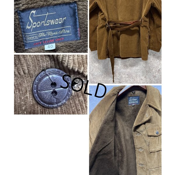 画像2: 【ビンテージ】【シアーズ製】【ブラウン】【裏ボア付き】【コーデュロイジャケット】【US40】 