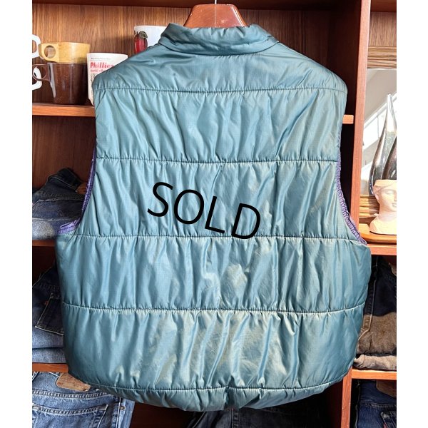 画像3: 80's【ビンテージ】【L.L.bean】【L.L.ビーン】モスグリーンｘ紫 プリマロフト【ダウンベスト】【サイズＭ程度】 