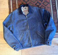 【〜70's】【ビンテージ】【ブランケット裏地つき】【デニムブルゾン】カバーオール サイズL程度 