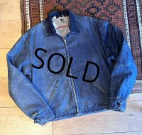【〜70's】【ビンテージ】【ブランケット裏地つき】【デニムブルゾン】カバーオール サイズL程度 