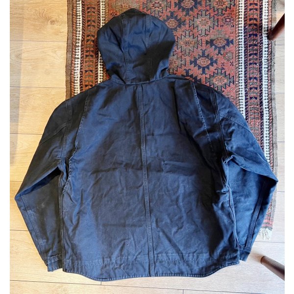 画像3:  ビンテージ【carhartt】【カーハート】【黒】アクティブジャケット【ダック地】【フルジップパーカー】【サイズXL】