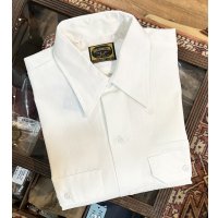 【デッドストック】USA製【ビンテージ】【WASHINGTON DEECEE】ワシントン・ディーシー【白】無地【ワークシャツ】【サイズM】  