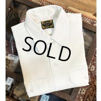 【デッドストック】USA製【ビンテージ】【WASHINGTON DEECEE】ワシントン・ディーシー【白】無地【ワークシャツ】【サイズM】  