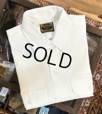 【デッドストック】USA製【ビンテージ】【WASHINGTON DEECEE】ワシントン・ディーシー【白】無地【ワークシャツ】【サイズM】  