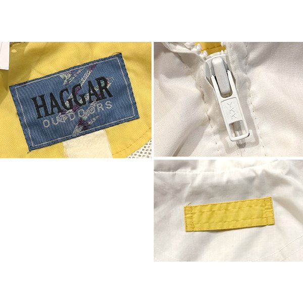 画像3: 【ビンテージ】【HAGGAR】【ハガー】白ｘ青ｘ黄【ライン】ナイロンブルゾン【ＸＬ程度】 