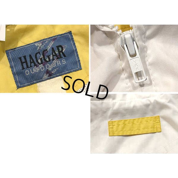 画像3: 【ビンテージ】【HAGGAR】【ハガー】白ｘ青ｘ黄【ライン】ナイロンブルゾン【ＸＬ程度】 