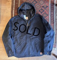  ビンテージ【carhartt】【カーハート】【黒】アクティブジャケット【ダック地】【フルジップパーカー】【サイズXL】 