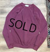 90's【ACTIVE WEAR】アクティブウェア【エンジ】無地【スウェット】サイズL 