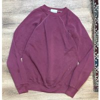 90's【ACTIVE WEAR】アクティブウェア【エンジ】無地【スウェット】サイズL 