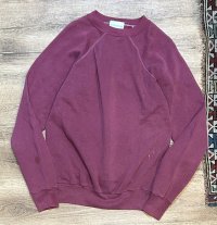 90's【ACTIVE WEAR】アクティブウェア【エンジ】無地【スウェット】サイズL 