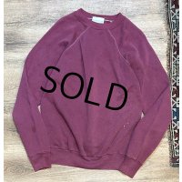 90's【ACTIVE WEAR】アクティブウェア【エンジ】無地【スウェット】サイズL 