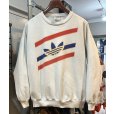 画像1: 〜90’ｓUSA製【ビンテージ】【アディダス】adidas【トレフォイルロゴ】白【ロゴスウェット】【サイズL】<br> (1)