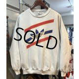 〜90’ｓUSA製【ビンテージ】【アディダス】adidas【トレフォイルロゴ】白【ロゴスウェット】【サイズL】 