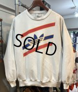 〜90’ｓUSA製【ビンテージ】【アディダス】adidas【トレフォイルロゴ】白【ロゴスウェット】【サイズL】 
