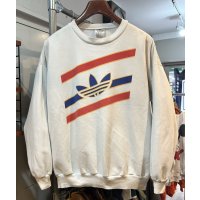 〜90’ｓUSA製【ビンテージ】【アディダス】adidas【トレフォイルロゴ】白【ロゴスウェット】【サイズL】 
