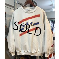 〜90’ｓUSA製【ビンテージ】【アディダス】adidas【トレフォイルロゴ】白【ロゴスウェット】【サイズL】 