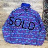 ~90's【ビンテージ】L.L.Bean【ＬＬビーン】【総柄】裏地フリース【3シーズンジャケット】【Ｍ程度】 