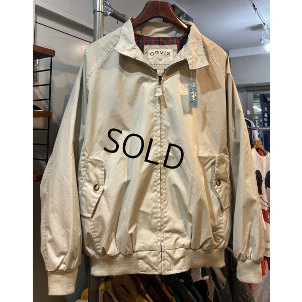 画像2: デッドストック ORVIS【オービス】【ベージュ】裏地赤チェック【ブルゾン】 ジップアップジャケット【サイズL】 