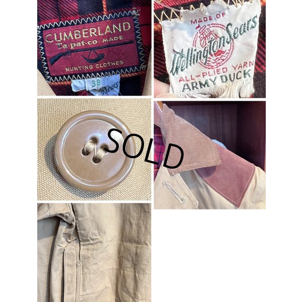画像2: 〜60's【ビンテージ】【CUMBERLAND】カンバーランド【ライトブラウンｘ裏地赤チェック】【ハンティングジャケット】【US38】  