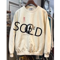90's【USA製】ビンテージ【LEE】【リー】【生成り】【猫】ねこ【What is the sound of one cat happing?】【スウェット】【サイズL】 