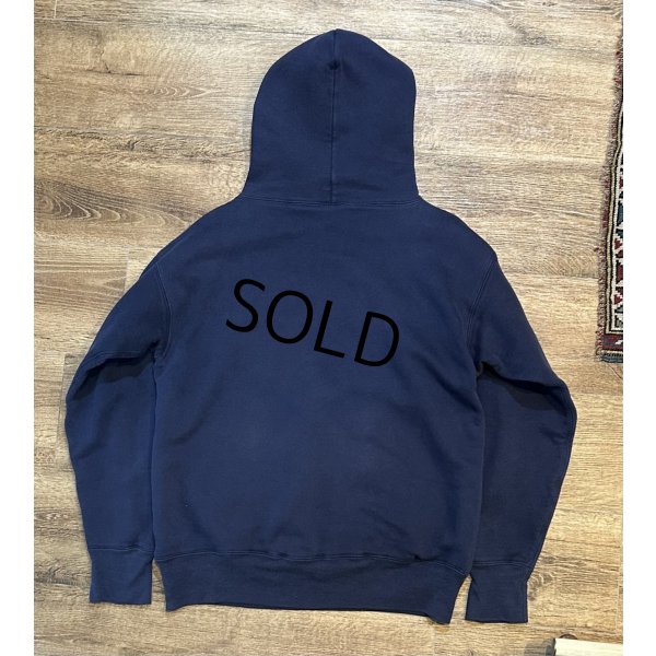 画像4: 90's【USA製】【ビンテージ】ラッセル【紺ｘグレー】【ダブルフェイス】【スウェットパーカー】サイズＬ 