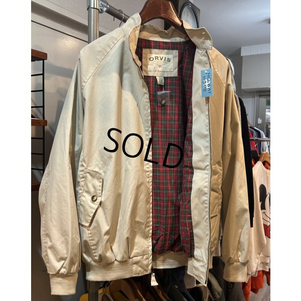 画像5: デッドストック ORVIS【オービス】【ベージュ】裏地赤チェック【ブルゾン】 ジップアップジャケット【サイズL】 