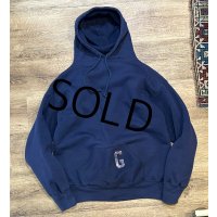 90's【USA製】【ビンテージ】ラッセル【紺ｘグレー】【ダブルフェイス】【スウェットパーカー】サイズＬ 