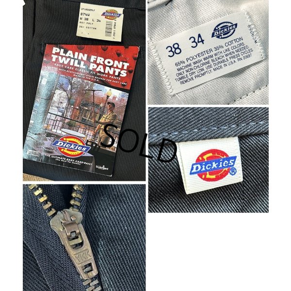 画像3: デッドストック 80's【USA製】ビンテージ【ディッキーズ】【Dickies】【黒】【ワークパンツ】【38ｘ34】 