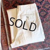 【イタリー製】【ビンテージ】【LOUIS DELL'OLIO】【ベージュ】2タック チノパンツ【34ｘ34】 