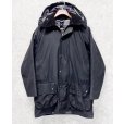 画像1: 程度良好!!【ビンテージ】【イングランド製】 【バブアー】【Barbour】フード付き【黒】ビューフォート【オイルドジャケット】36<br> (1)