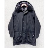 程度良好!!【ビンテージ】【イングランド製】 【バブアー】【Barbour】フード付き【黒】ビューフォート【オイルドジャケット】36 