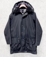程度良好!!【ビンテージ】【イングランド製】 【バブアー】【Barbour】フード付き【黒】ビューフォート【オイルドジャケット】36 