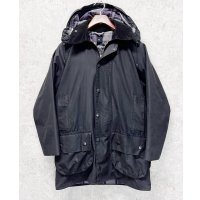 程度良好!!【ビンテージ】【イングランド製】 【バブアー】【Barbour】フード付き【黒】ビューフォート【オイルドジャケット】36 