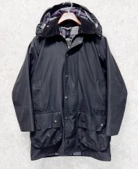 程度良好!!【ビンテージ】【イングランド製】 【バブアー】【Barbour】フード付き【黒】ビューフォート【オイルドジャケット】36