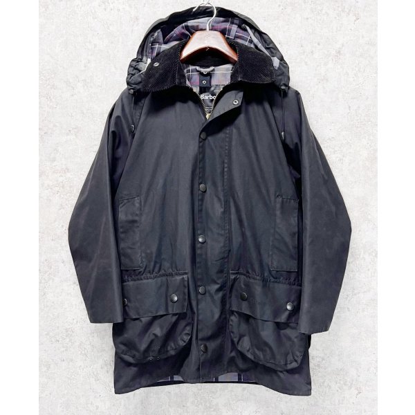 画像1: 程度良好!!【ビンテージ】【イングランド製】 【バブアー】【Barbour】フード付き【黒】ビューフォート【オイルドジャケット】36 