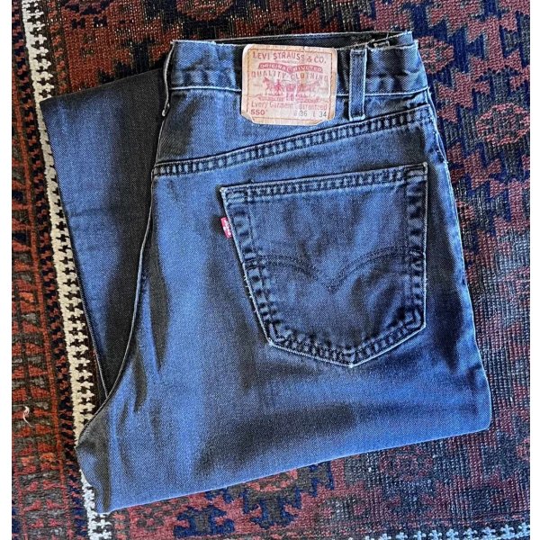 画像1: ∼90’s 【USA製】【ビンテージ】【LEVI'S】【リーバイス５５０】550 黒 ブラック デニムパンツ 【36ｘ34】 
