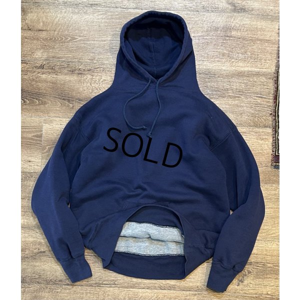 画像6: 90's【USA製】【ビンテージ】ラッセル【紺ｘグレー】【ダブルフェイス】【スウェットパーカー】サイズＬ 