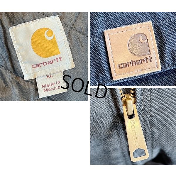 画像2:  ビンテージ【carhartt】【カーハート】【黒】アクティブジャケット【ダック地】【フルジップパーカー】【サイズXL】 
