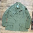 画像1: 60's【ビンテージ】U.S.ARMY【米軍実物】ノンリップ【ジャングルファティーグジャケット】【M-R】<br> (1)
