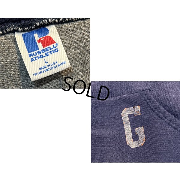 画像3: 90's【USA製】【ビンテージ】ラッセル【紺ｘグレー】【ダブルフェイス】【スウェットパーカー】サイズＬ 